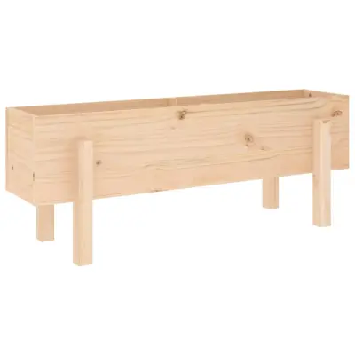 vidaXL Visoka greda 101x30x38 cm trdna borovina