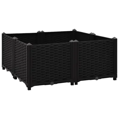 vidaXL Visoka greda 80x80x38 cm polipropilen