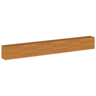vidaXL Vrtna visoka greda 578x50x69 cm corten jeklo