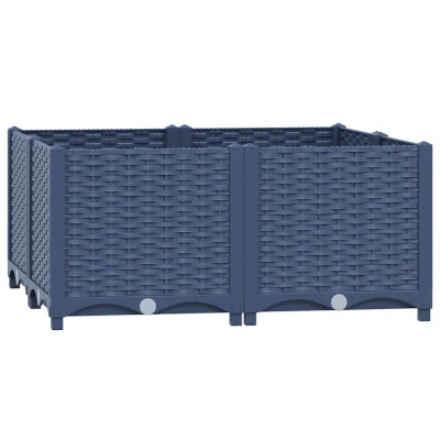 vidaXL Visoka greda 80x80x38 cm polipropilen