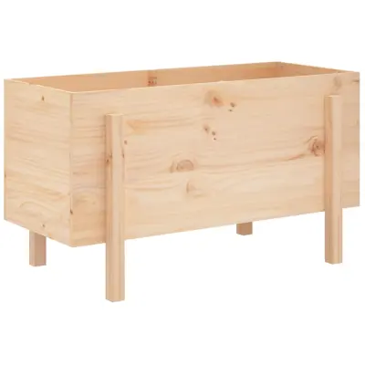 vidaXL Vrtna visoka greda 101x50x57 cm trdna borovina