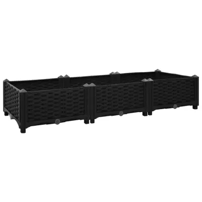 vidaXL Visoka greda 120x40x23 cm polipropilen