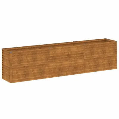 vidaXL Vrtna visoka greda 291x50x69 cm corten jeklo