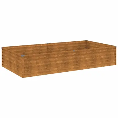 vidaXL Vrtna visoka greda 195x100x36 cm corten jeklo
