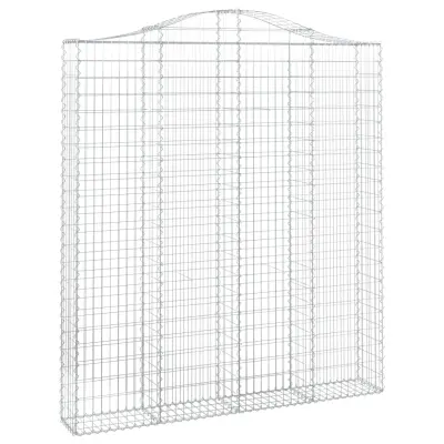 vidaXL Obokana gabonska košara 200x30x220/240 cm pocinkano železo