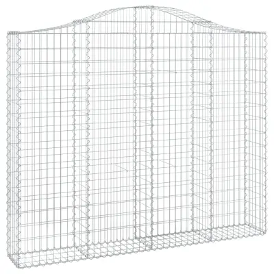 vidaXL Obokana gabonska košara 200x30x160/180 cm pocinkano železo