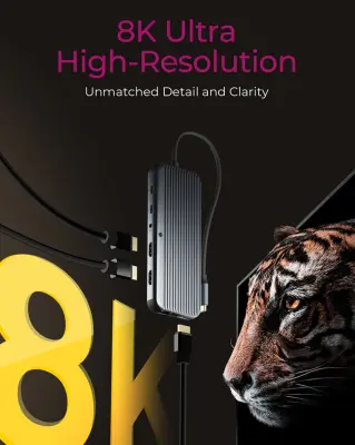 Icybox IB-DK4060-CPD priključna postaja s trojnim video izhodom