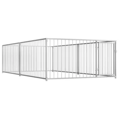 vidaXL Zunanji pasji boks 200x400x100 cm