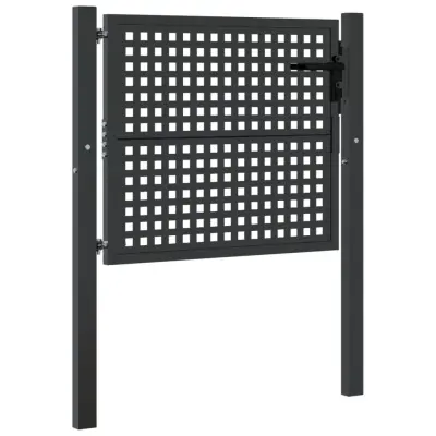 vidaXL Vrtna vrata antracitna 105x125 cm jeklo