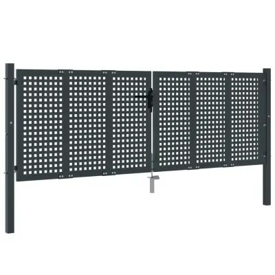 vidaXL Vrtna vrata antracitna 300x150 cm jeklo