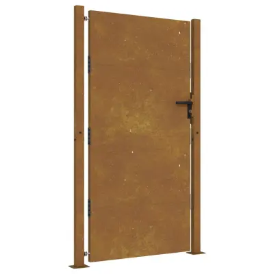 vidaXL Vrtna vrata 105x205 cm Corten jeklo