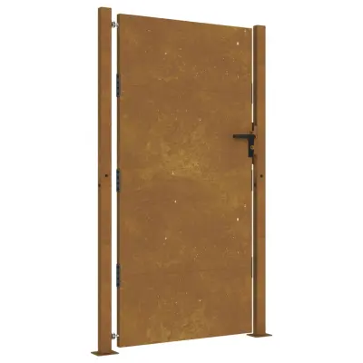 vidaXL Vrtna vrata 105x180 cm Corten jeklo
