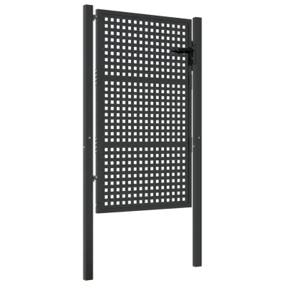 vidaXL Vrtna vrata antracitna 105x175 cm jeklo