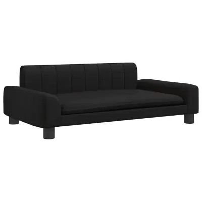 vidaXL Pasja postelja črna 90x53x30 cm umetno usnje