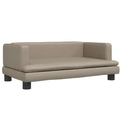 vidaXL Pasja postelja kapučino 80x45x30 cm umetno usnje