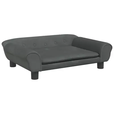 vidaXL Pasja postelja temno siva 70x48x22 cm žamet