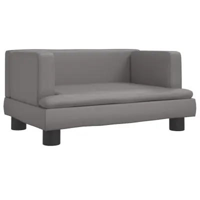 vidaXL Pasja postelja siva 60x40x30 cm umetno usnje