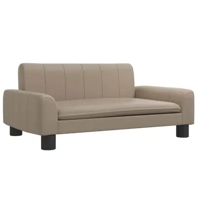 vidaXL Pasja postelja kapučino 70x45x30 cm umetno usnje