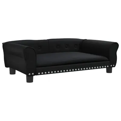 vidaXL Pasja postelja črna 95x55x30 cm umetno usnje