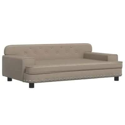 vidaXL Pasja postelja kapučino 90x53x30 cm umetno usnje