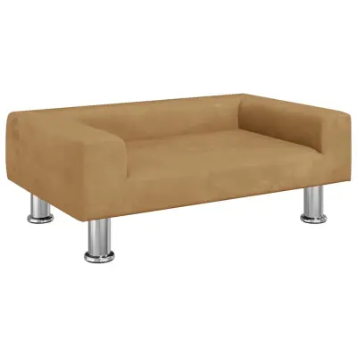 vidaXL Pasja postelja rjava 70x45x26,5 cm žamet
