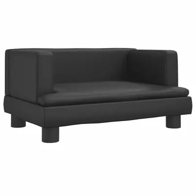vidaXL Pasja postelja črna 60x40x30 cm umetno usnje