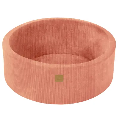 MeowBaby® Corduroy velvet, Apricot Round Ball Pit 90x30cm za otroka brez žog
