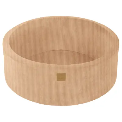 MeowBaby® Corduroy velvet, Sand Round Ball Pit 90x30cm za otroka brez žog