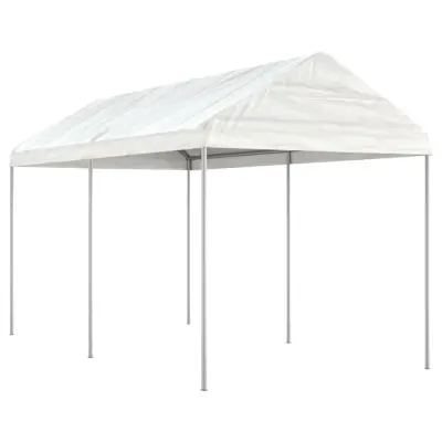 vidaXL Paviljon s streho bel 4,46x2,28x2,69 m polietilen