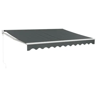 vidaXL Zložljiva tenda antracitna 3x2,5 m blago in aluminij