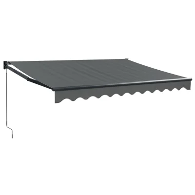 vidaXL Zložljiva tenda antracitna 3x2,5 m blago in aluminij