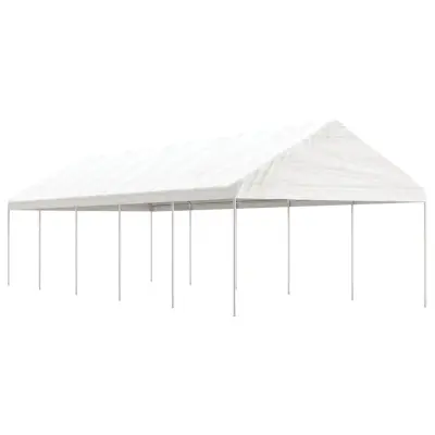 vidaXL Paviljon s streho bel 11,15x4,08x3,22 m polietilen