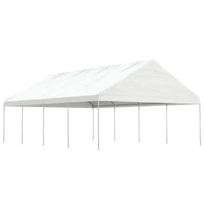 vidaXL Paviljon s streho bel 8,92x5,88x3,75 m polietilen
