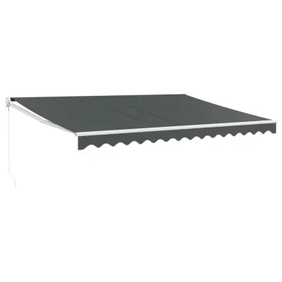 vidaXL Zložljiva tenda antracitna 4x3 m blago in aluminij