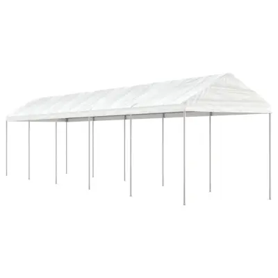 vidaXL Paviljon s streho bel 11,15x2,28x2,69 m polietilen