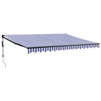 vidaXL Avtomatsko zložljiva tenda modra in bela 4x3 m
