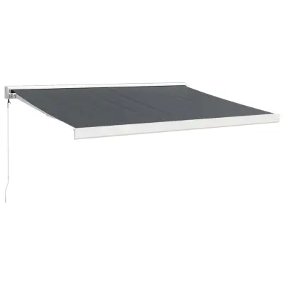 vidaXL Zložljiva tenda antracitna 3,5x2,5 m blago in aluminij