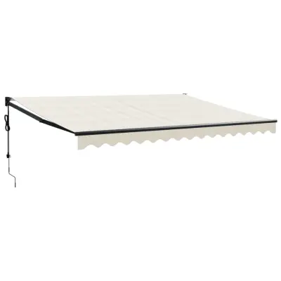 vidaXL Avtomatsko zložljiva tenda krem 4x3 m