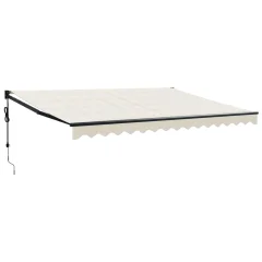 vidaXL Avtomatsko zložljiva tenda krem 4,5x3 m