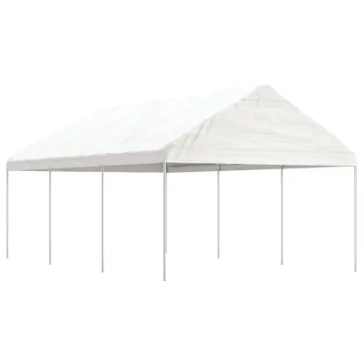 vidaXL Paviljon s streho bel 6,69x4,08x3,22 m polietilen
