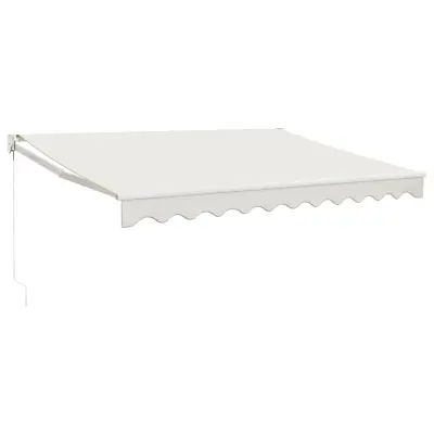 vidaXL Zložljiva tenda krem 3,5x2,5 m blago in aluminij