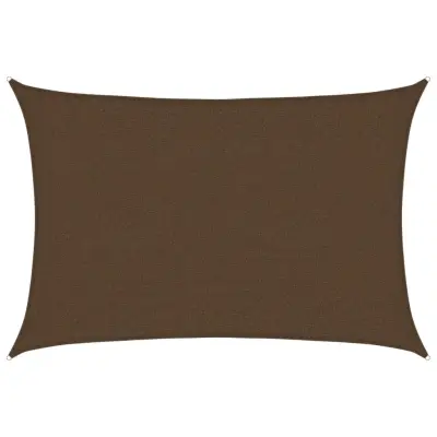 vidaXL Senčno jadro 160 g/m² rjavo 2,5x3,5 m HDPE