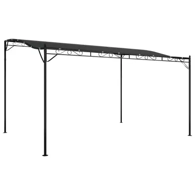 vidaXL Nadstrešek antracit 4x3 m 180 g/m² blago in jeklo
