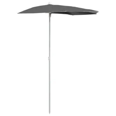 vidaXL Vrtni polovični senčnik 180x90 cm antraciten