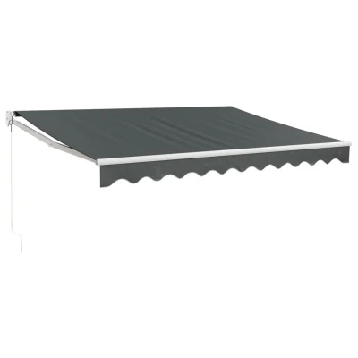 vidaXL Zložljiva tenda antracitna 3,5x2,5 m blago in aluminij