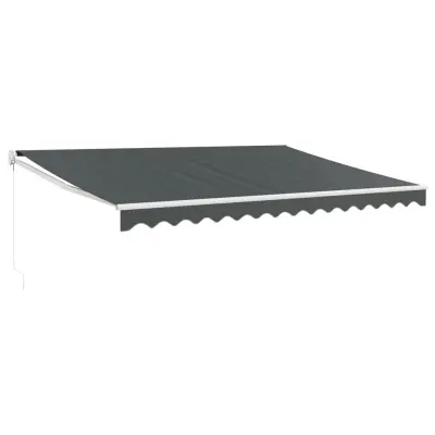 vidaXL Zložljiva tenda antracitna 4,5x3 m blago in aluminij
