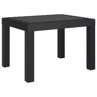 vidaXL Vrtna miza antracitna 59x47x40 cm PP