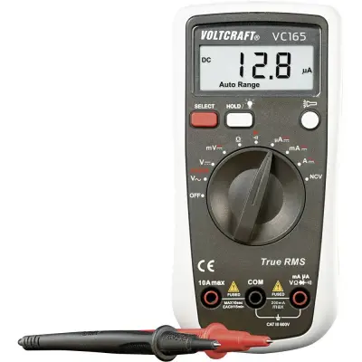 Ročni multimeter, digitalni VOLTCRAFT VC165 TRMS kalibracija narejena po: delovnih standardih, CAT III 600 V