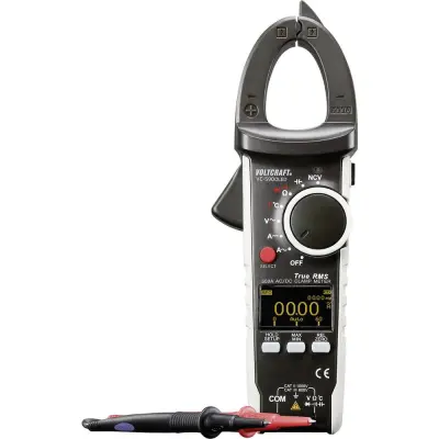 Tokovne klešče, ročni multimeter, digitalni VOLTCRAFT VC-590OLED kalibracija narejena po: delovnih standardih, OLED-zaslon CAT I