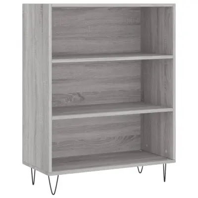 vidaXL Knjižna omara siva sonoma 69,5x32,5x90 cm inženirski les